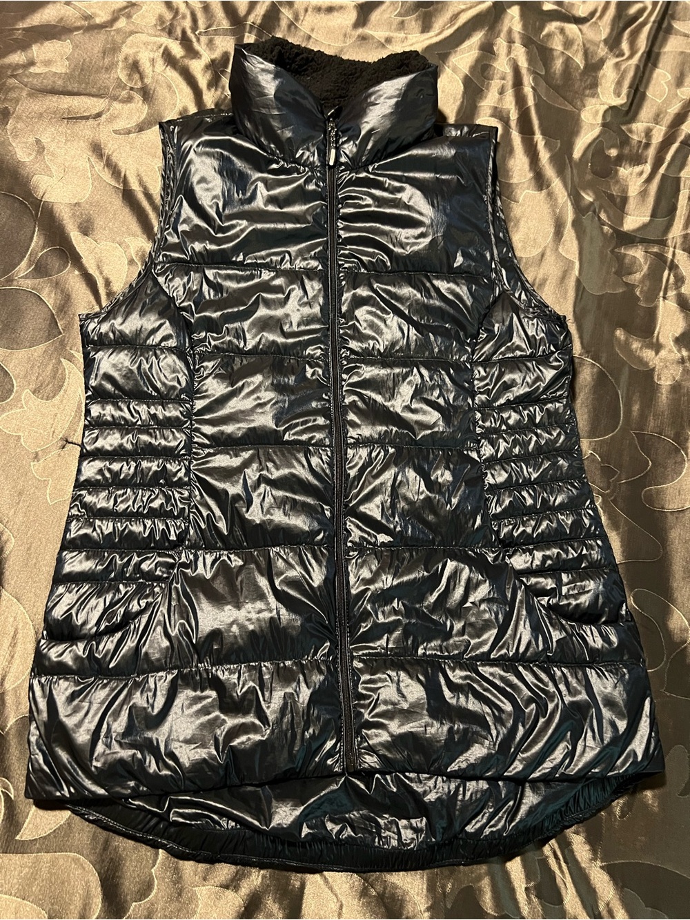 Calvin Klein Performance Black Down Feathers Quilted Vest Women’s Medium